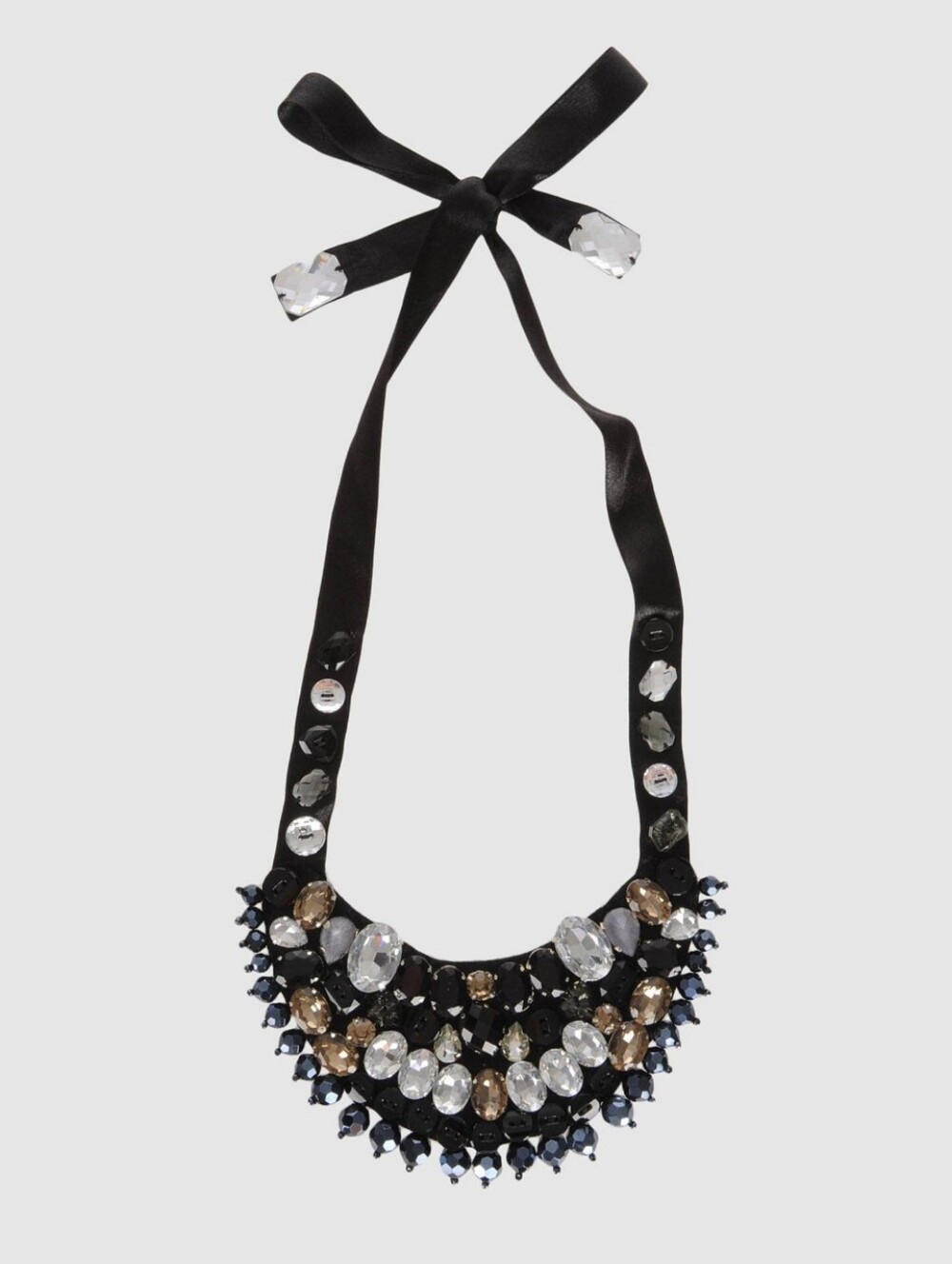 Embellished bib necklace